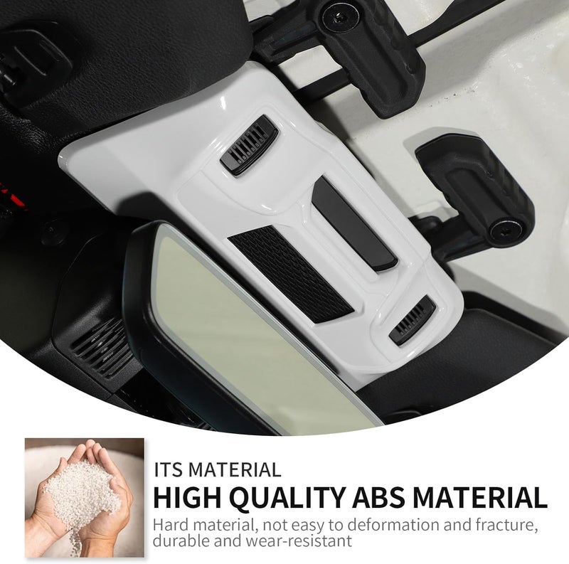Linskip One-Touch Roof Panel Trim Compatible with 2024 2025 Jeep Wrangler JL 4XE & Gladiator JT, Overhead Feature Decor Cover for Jeep Wrangler Interior Accessories(White) - Image 3